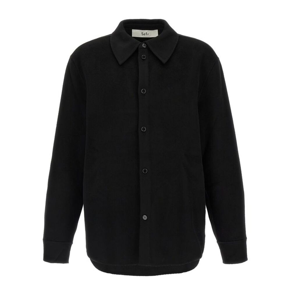SÉFR Black Wool Men's Blouse
